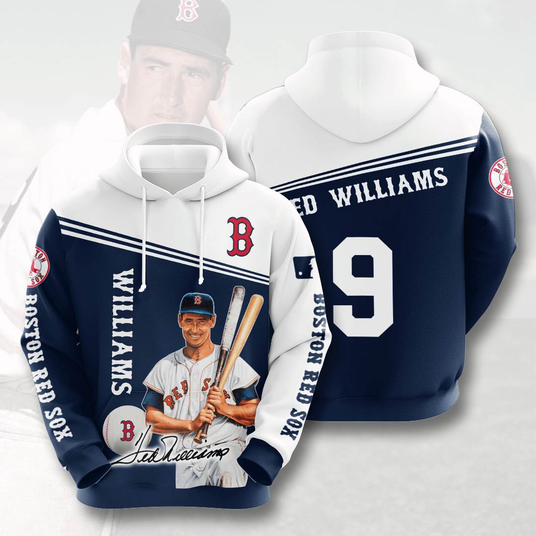Sports Baseball Mlb Boston Red Sox Ted Williams Usa Hoodie 3D