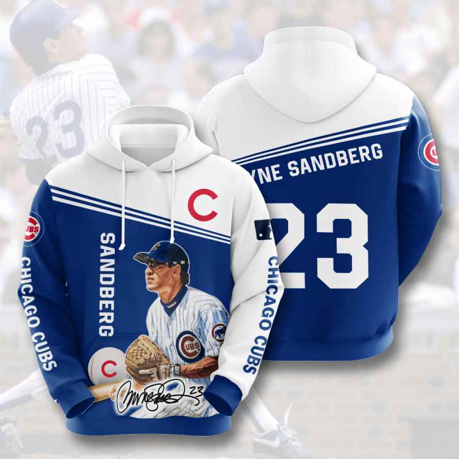Sports Baseball Mlb Chicago Cubs Ryne Sandberg Usa Hoodie 3D