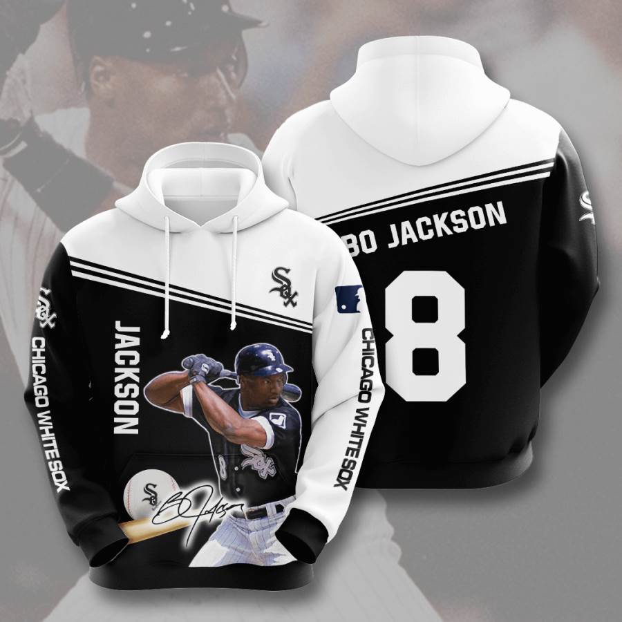 Sports Baseball Mlb Chicago White Sox Bo Jackson Usa Hoodie 3D