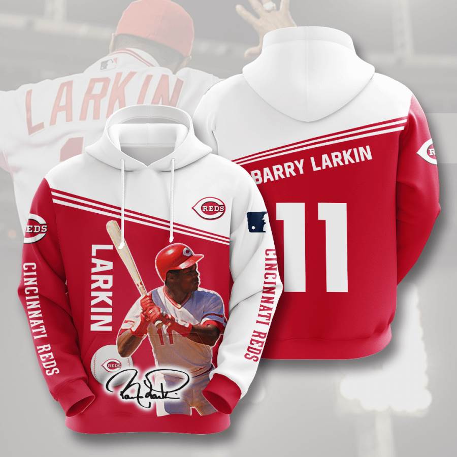 Sports Baseball Mlb Cincinnati Reds Barry Larkin Usa Hoodie 3D