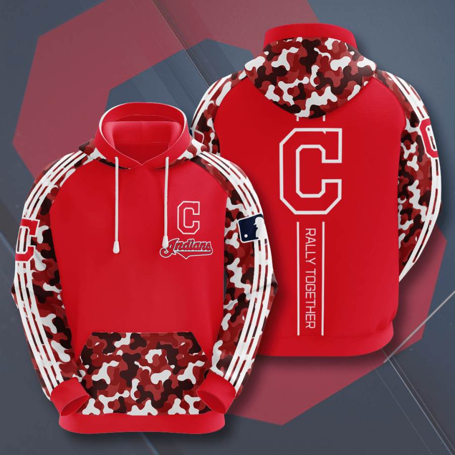 Sports Baseball Mlb Cleveland Indians Usa Hoodie 3D