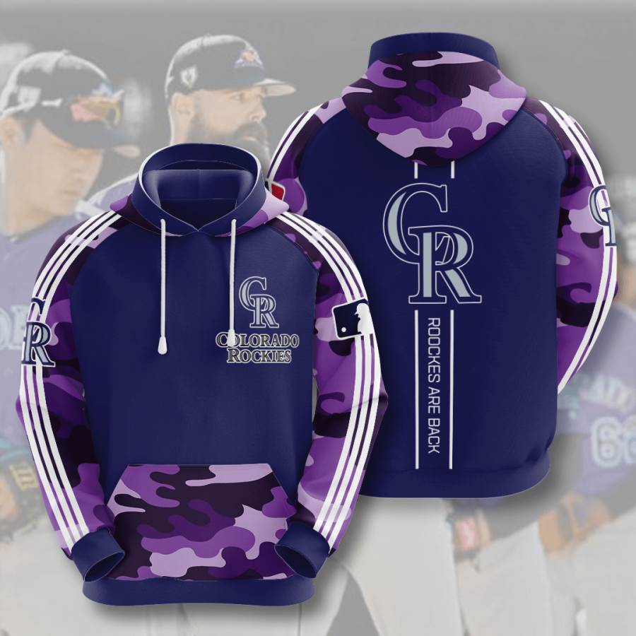 Sports Baseball Mlb Colorado Rockies Usa Hoodie 3D