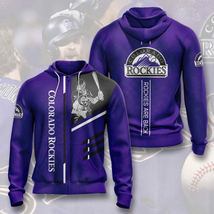 Sports Baseball Mlb Colorado Rockies Usa Hoodie 3D