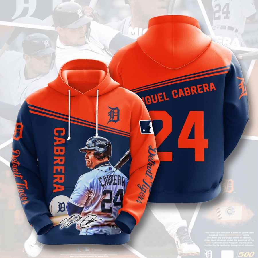 Sports Baseball Mlb Detroit Tigers Miguel Cabrera Usa Hoodie 3D