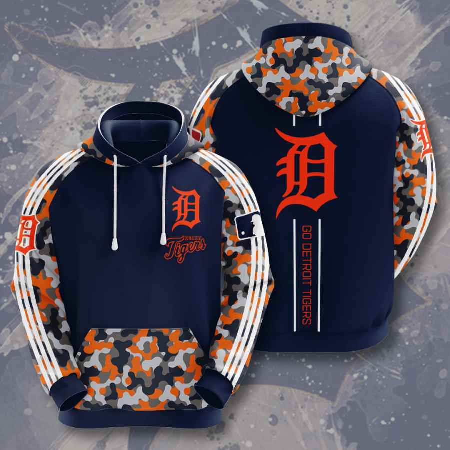 Sports Baseball Mlb Detroit Tigers Usa Hoodie 3D