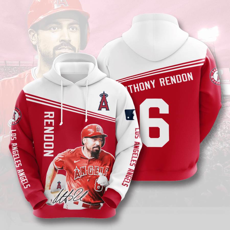 Sports Baseball Mlb Los Angeles Angels Anthony Rendon Usa Hoodie 3D