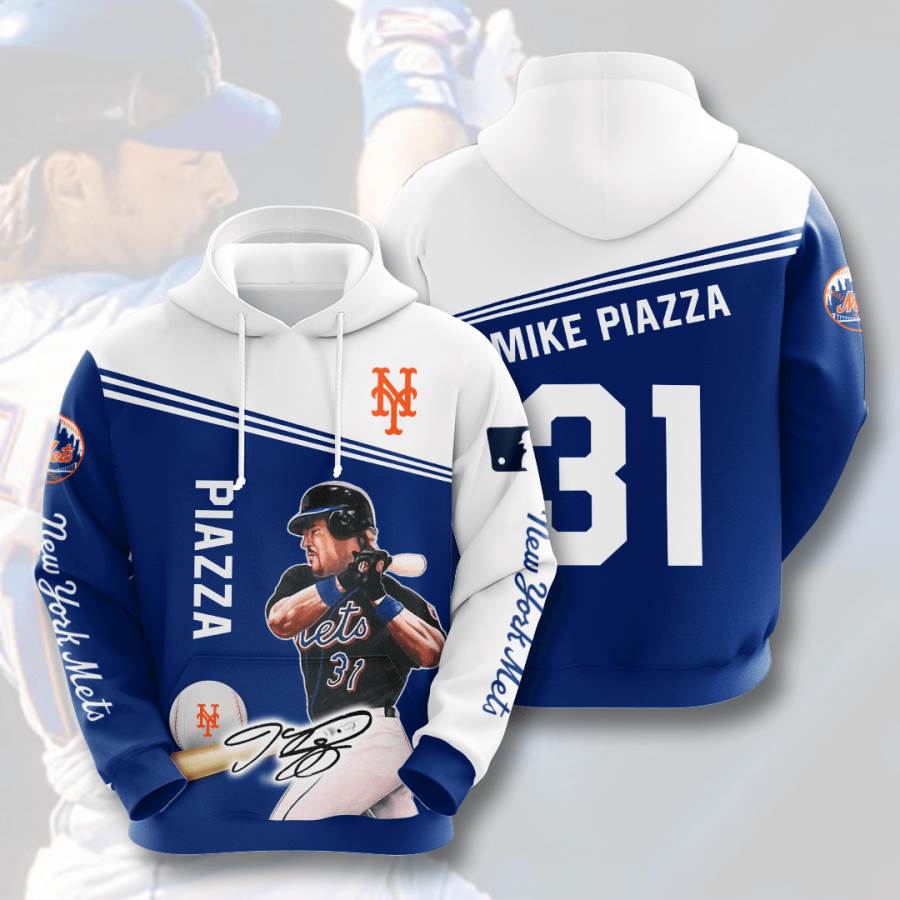 Sports Baseball Mlb New York Mets Mike Piazza Usa Hoodie 3D