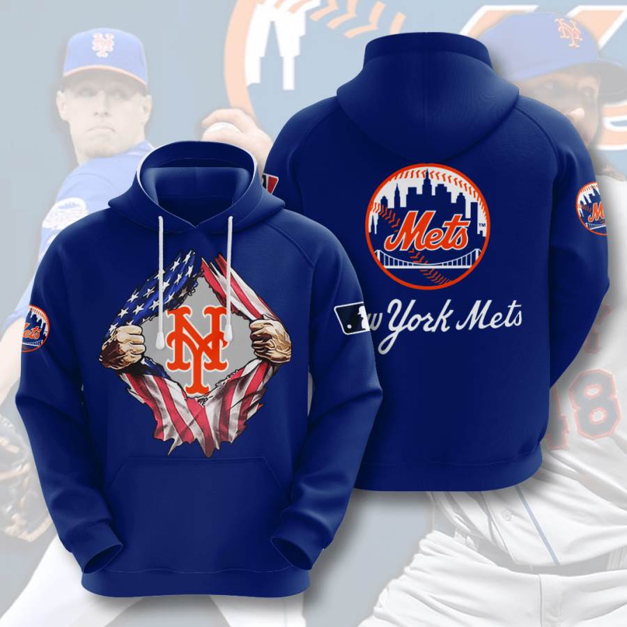 Sports Baseball Mlb New York Mets Usa Hoodie 3D