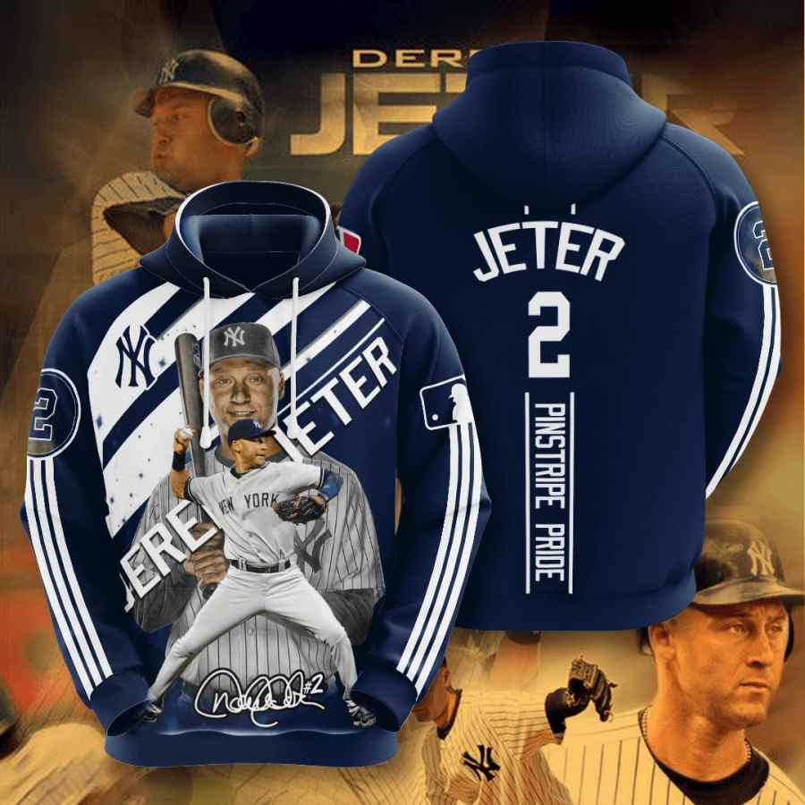 Sports Baseball Mlb New York Yankees Derek Jeter Usa Hoodie 3D