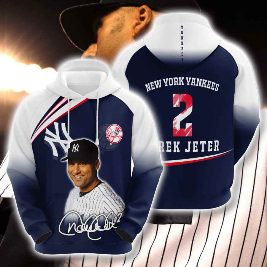 Sports Baseball Mlb New York Yankees Derek Jeter Usa Hoodie 3D