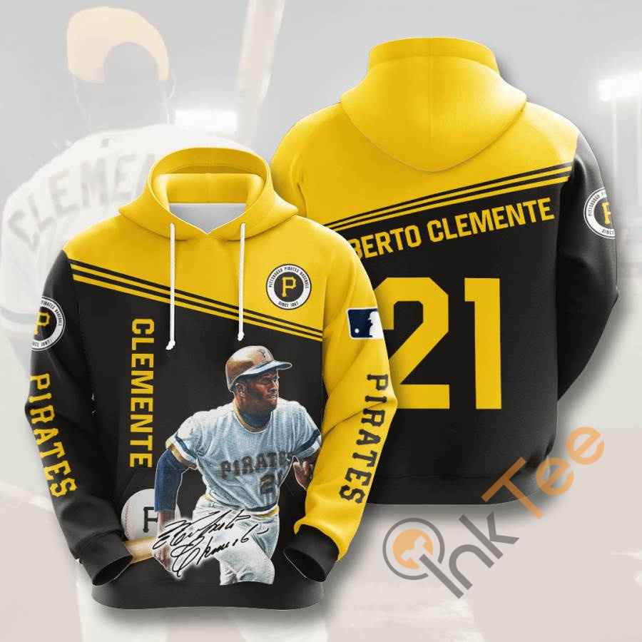 Sports Baseball Mlb Pittsburgh Pirates Roberto Clemente Usa Hoodie 3D