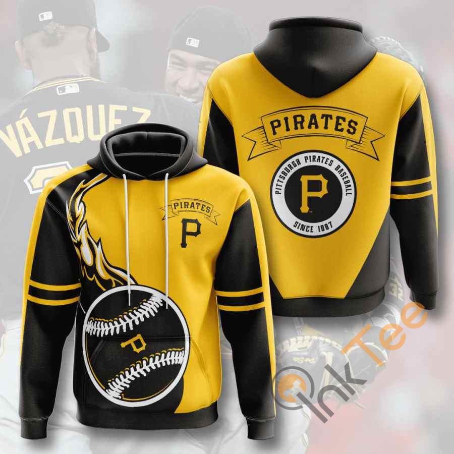 Sports Baseball Mlb Pittsburgh Pirates Usa Hoodie 3D
