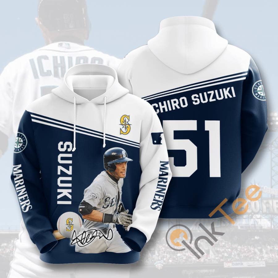 Sports Baseball Mlb Seattle Mariners Suzuki Ichiru014d Usa Hoodie 3D