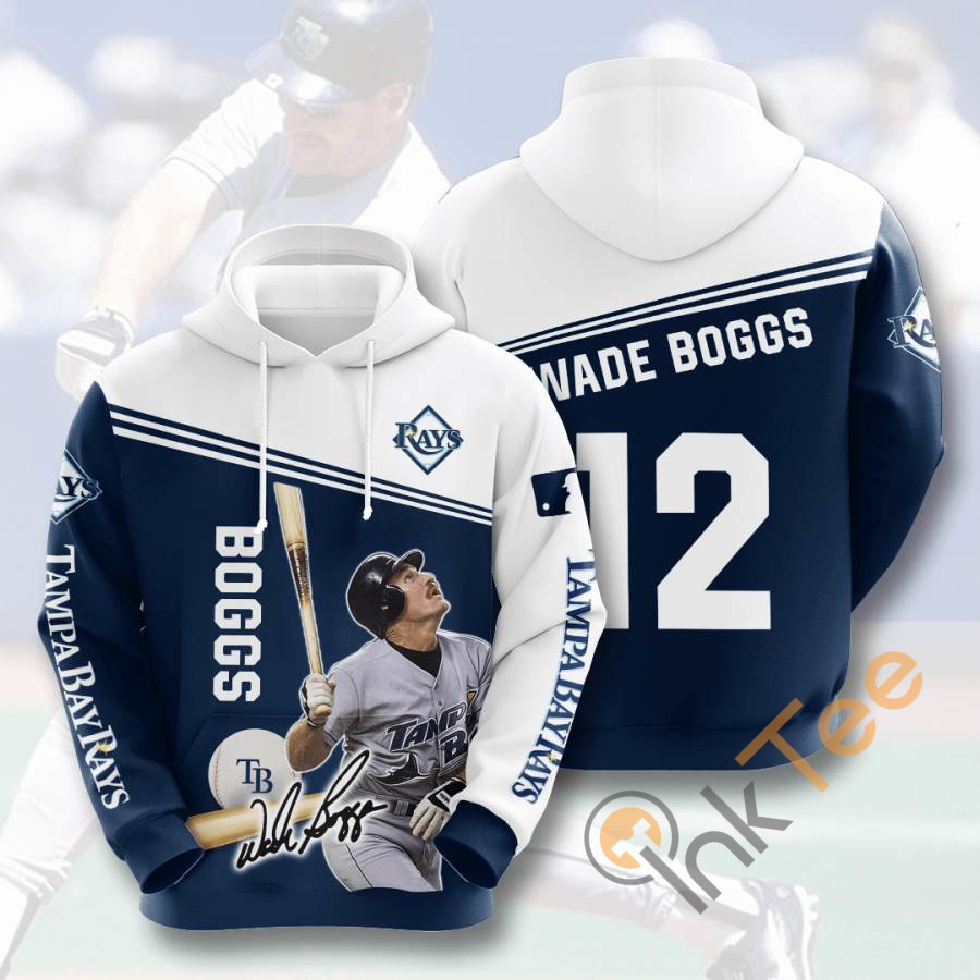 Sports Baseball Mlb Tampa Bay Rays Wade Boggs Usa Hoodie 3D