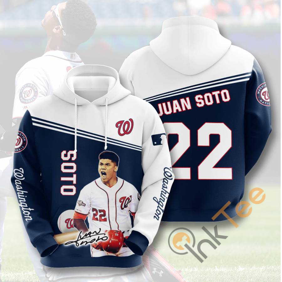 Sports Baseball Mlb Washington Nationals Juan Soto Usa Hoodie 3D