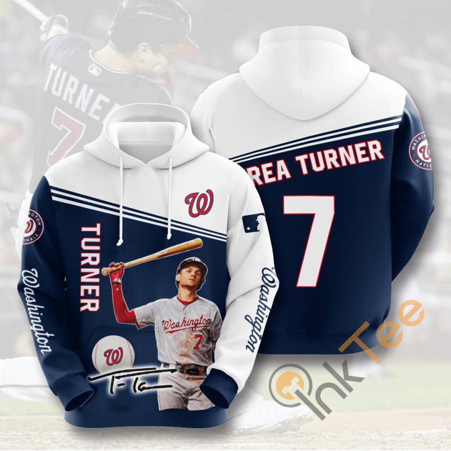 Sports Baseball Mlb Washington Nationals Trea Turner Usa Hoodie 3D