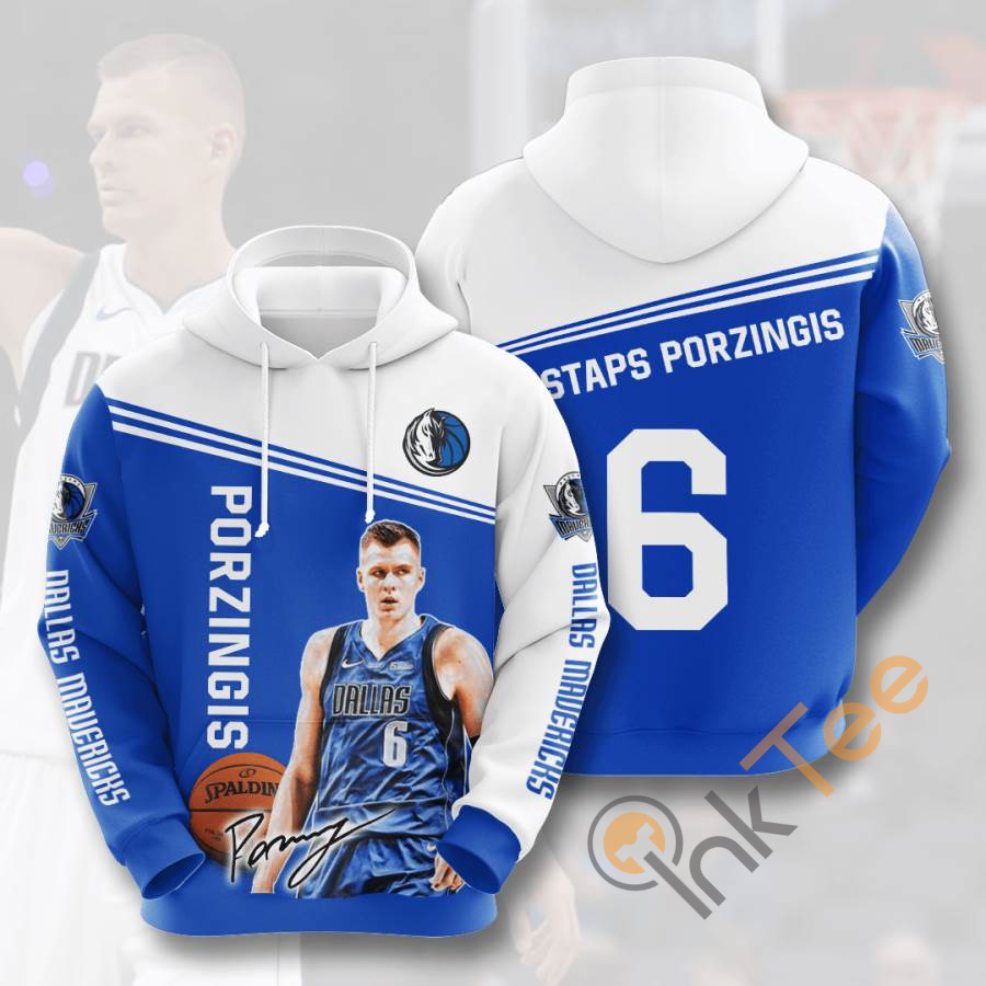 Sports Basketball Nba Dallas Mavericks Kristaps Porzingis Usa Hoodie 3D