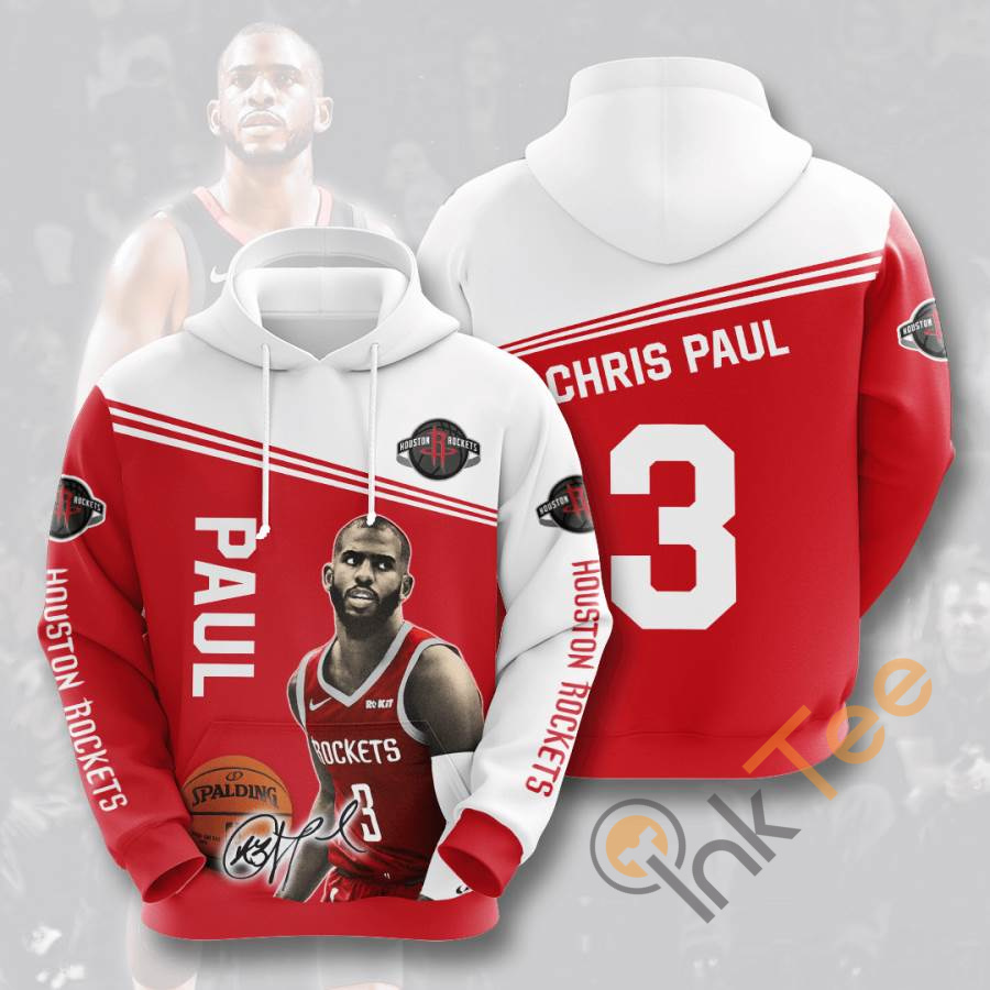 Sports Basketball Nba Houston Rockets Chris Paul Usa Hoodie 3D