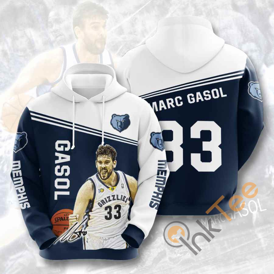 Sports Basketball Nba Memphis Grizzlies Marc Gasol Usa Hoodie 3D
