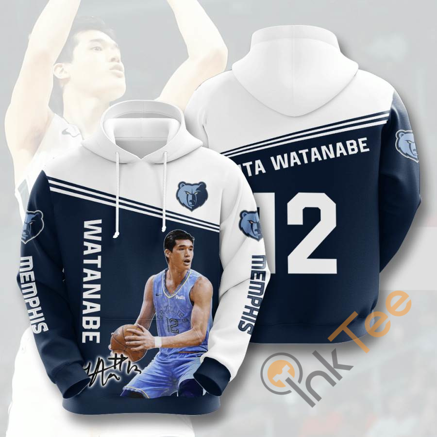 Sports Basketball Nba Memphis Grizzlies Yuta Watanabe Usa Hoodie 3D