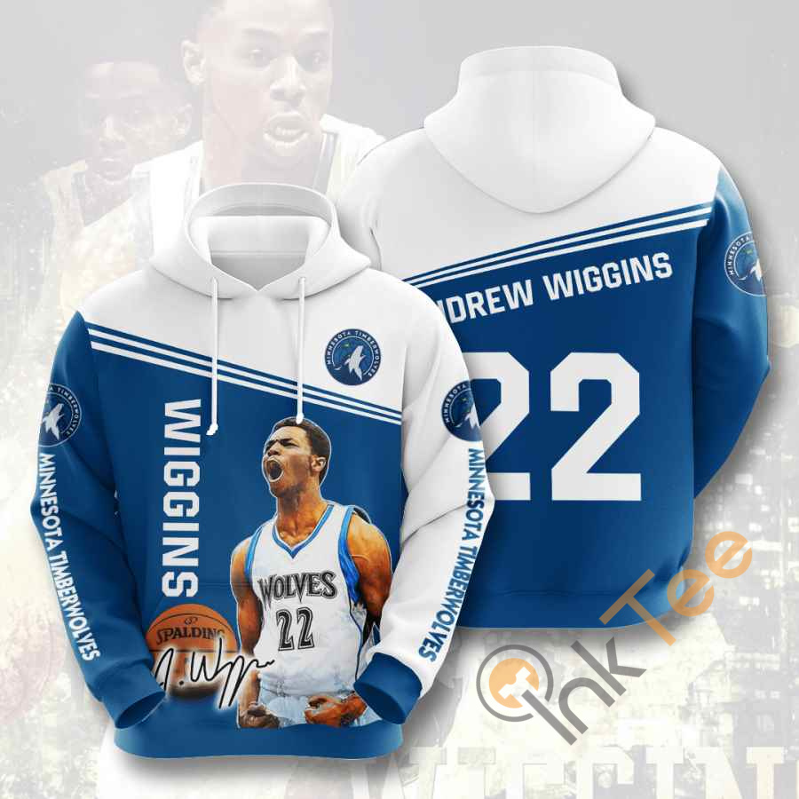 Sports Basketball Nba Minnesota Timberwolves Andrew Wiggins Usa Hoodie 3D