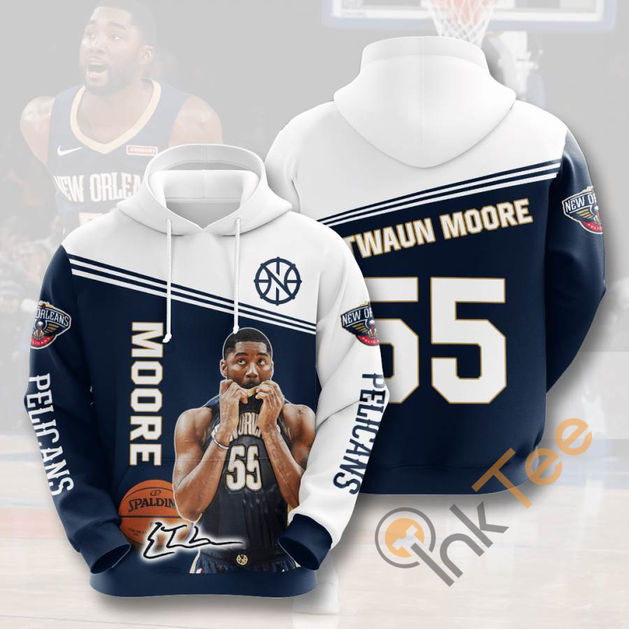Sports Basketball Nba New Orleans Pelicans E’twaun Moore Usa Hoodie 3D