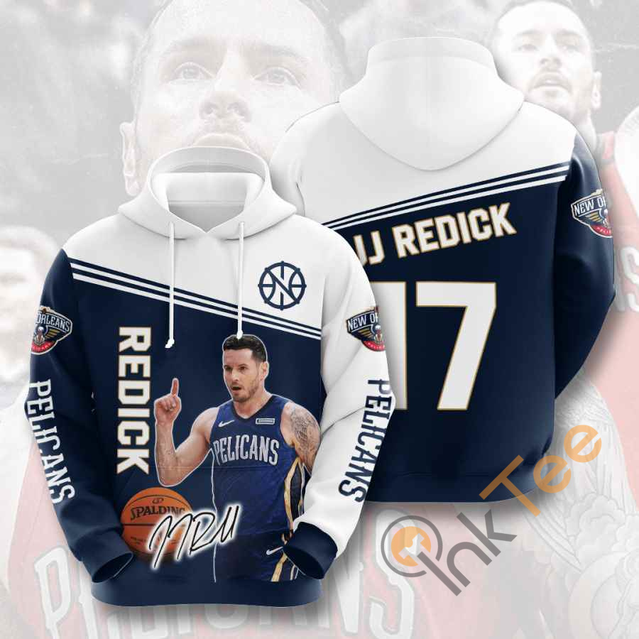 Sports Basketball Nba New Orleans Pelicans Jj Redick Usa Hoodie 3D