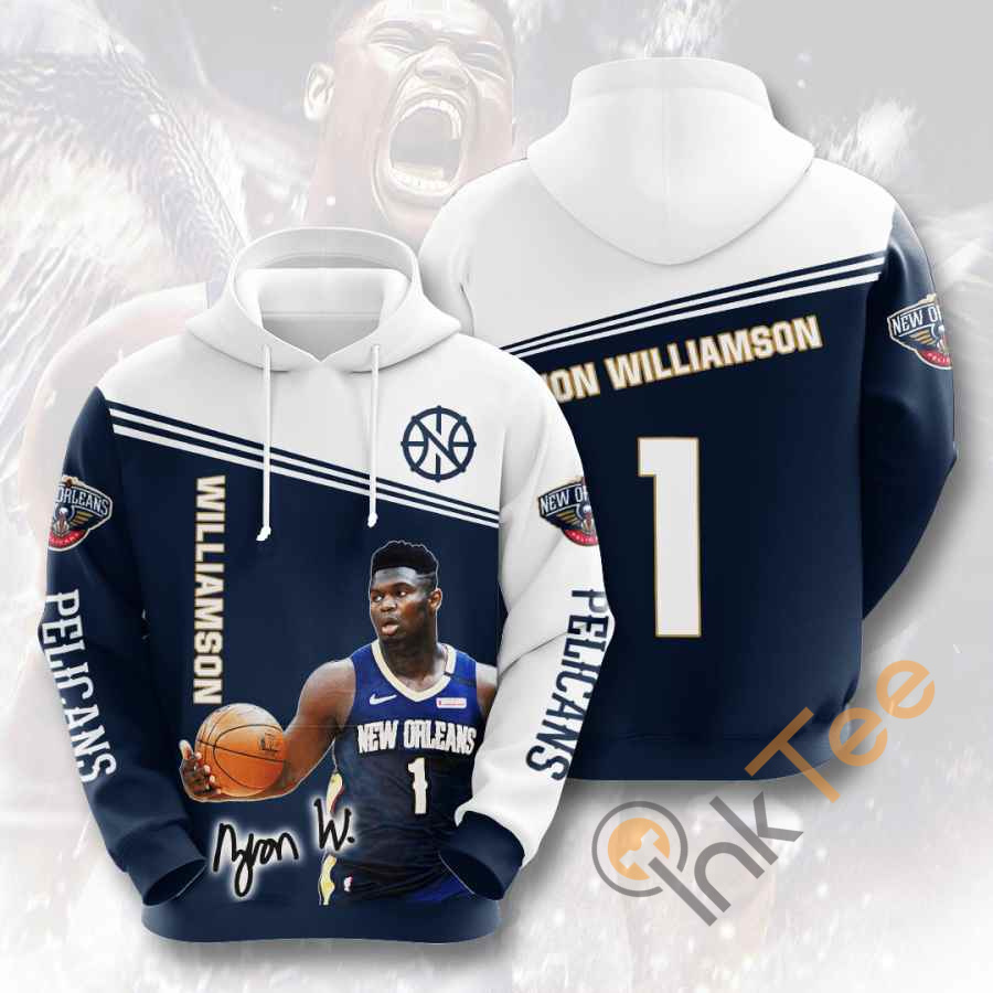 Sports Basketball Nba New Orleans Pelicans Zion Williamson Usa Hoodie 3D