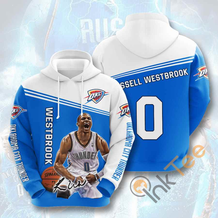 Sports Basketball Nba Oklahoma City Thunder Russell Westbrook Usa Hoodie 3D