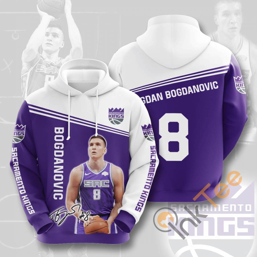 Sports Basketball Nba Sacramento Kings Bogdan Bogdanoviu0107 Usa Hoodie 3D