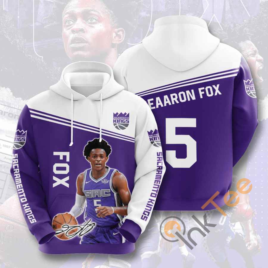 Sports Basketball Nba Sacramento Kings De’aaron Fox Usa Hoodie 3D