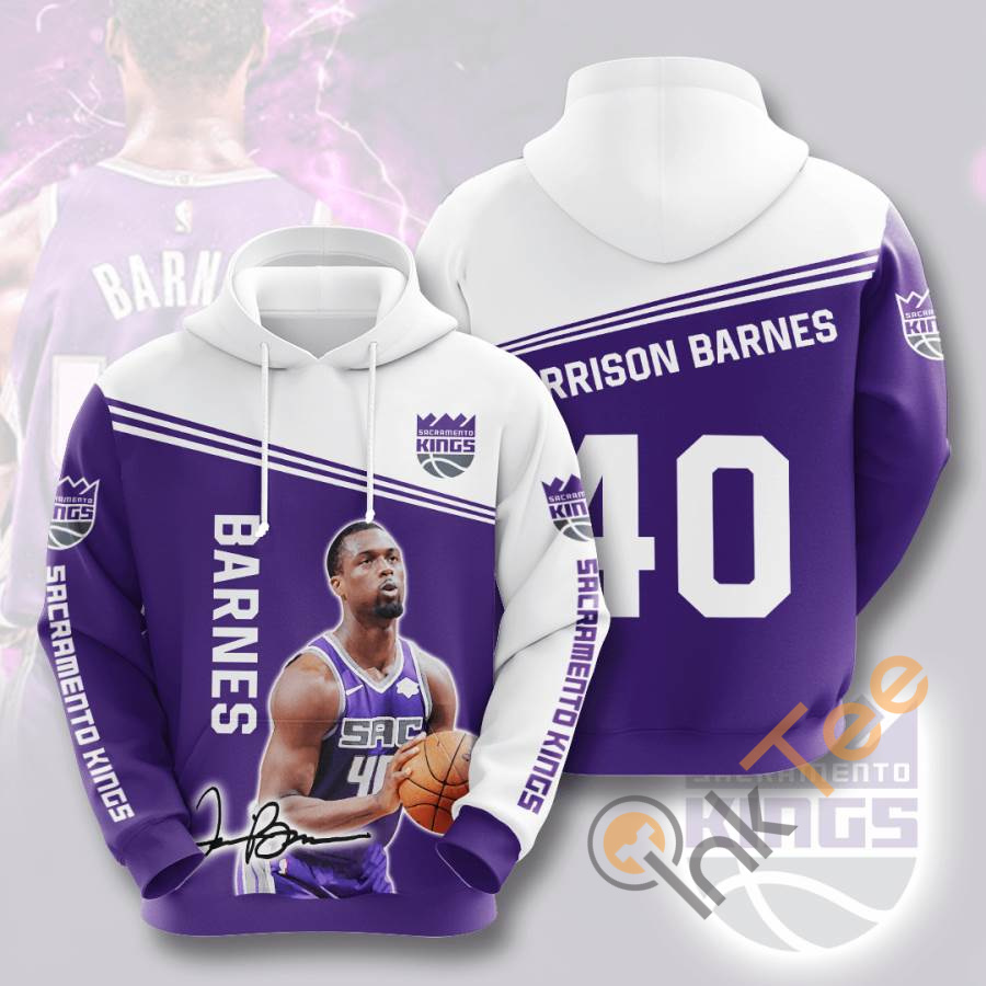 Sports Basketball Nba Sacramento Kings Harrison Barnes Usa Hoodie 3D