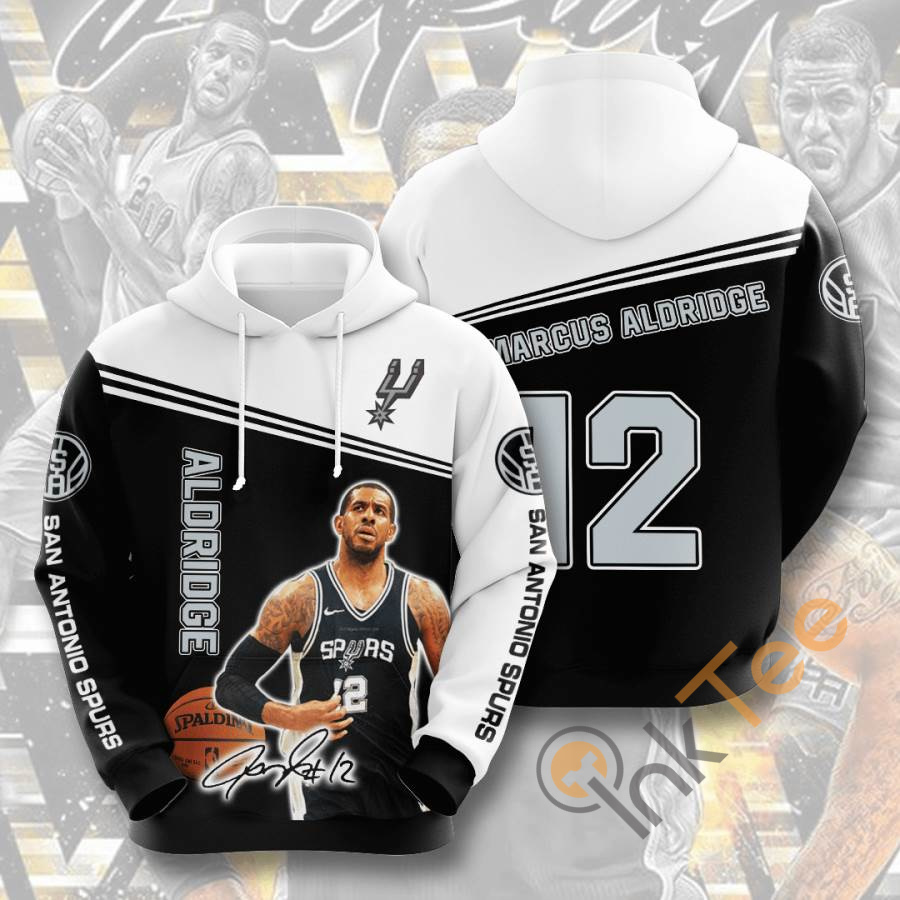 Sports Basketball Nba San Antonio Spurs Lamarcus Aldridge Usa Hoodie 3D