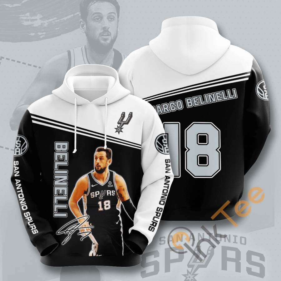 Sports Basketball Nba San Antonio Spurs Marco Belinelli Usa Hoodie 3D