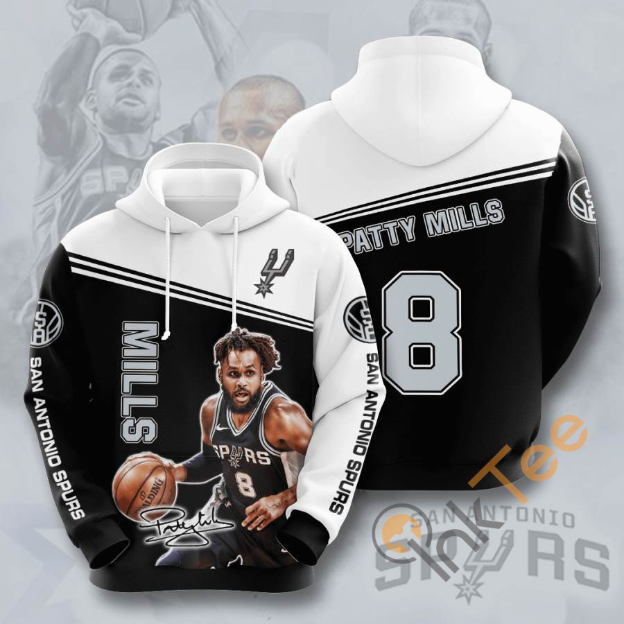 Sports Basketball Nba San Antonio Spurs Patty Mills Usa Hoodie 3D