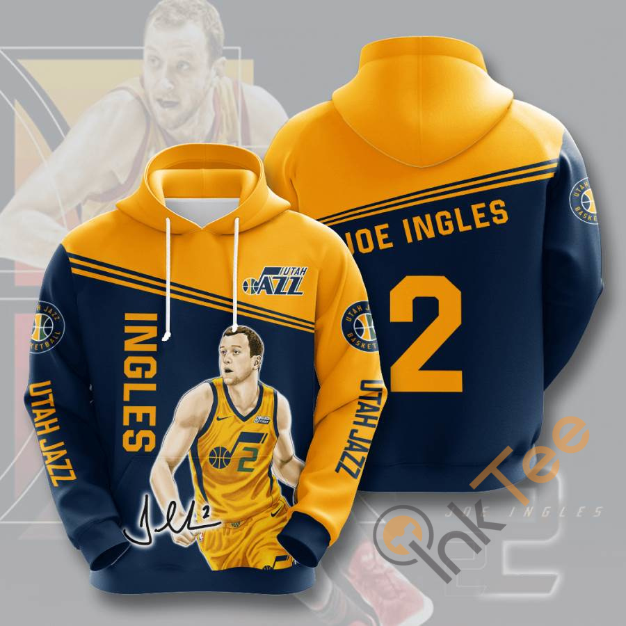 Sports Basketball Nba Utah Jazz Joe Ingles Usa Hoodie 3D