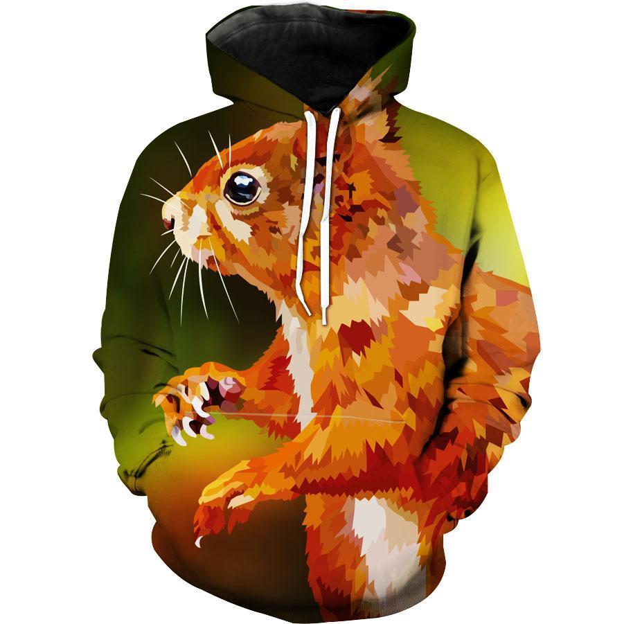 Squirrel Colorful Animal Hoodie 3D