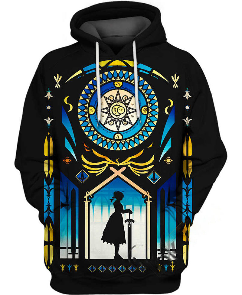 Stained Glass Angel Hoodie 3D