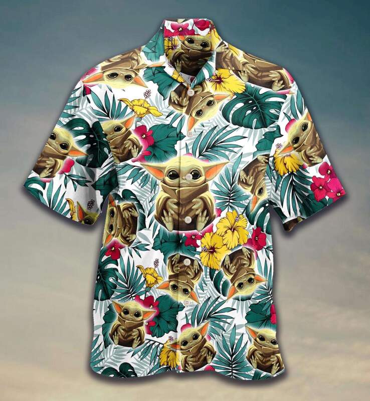 Star Wars Baby Yoda Tropical Summer Vacation Gift For Mom Dad Birthday Hawaiian shirts