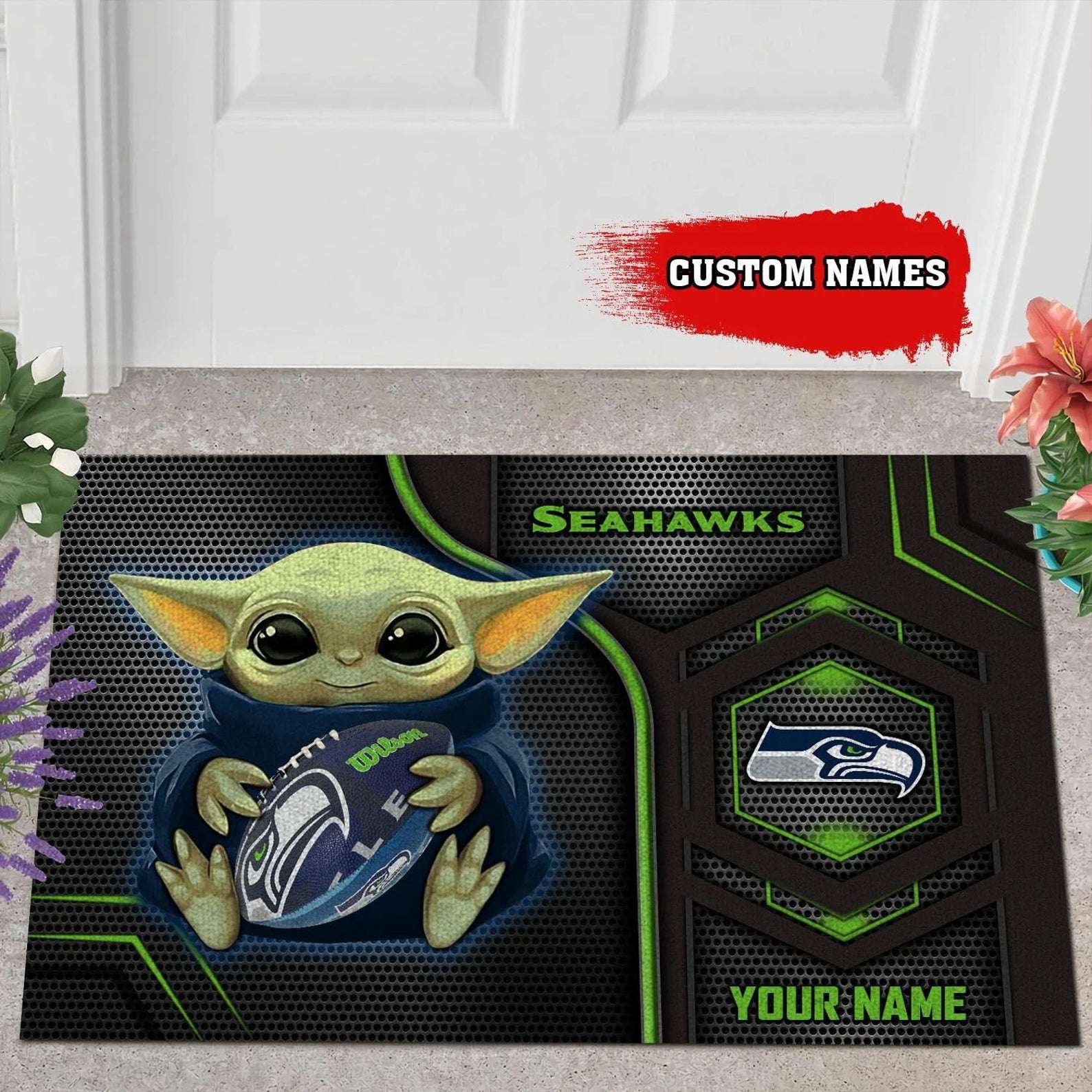Star Wars With Seattle Seahawks Nfl Doormat