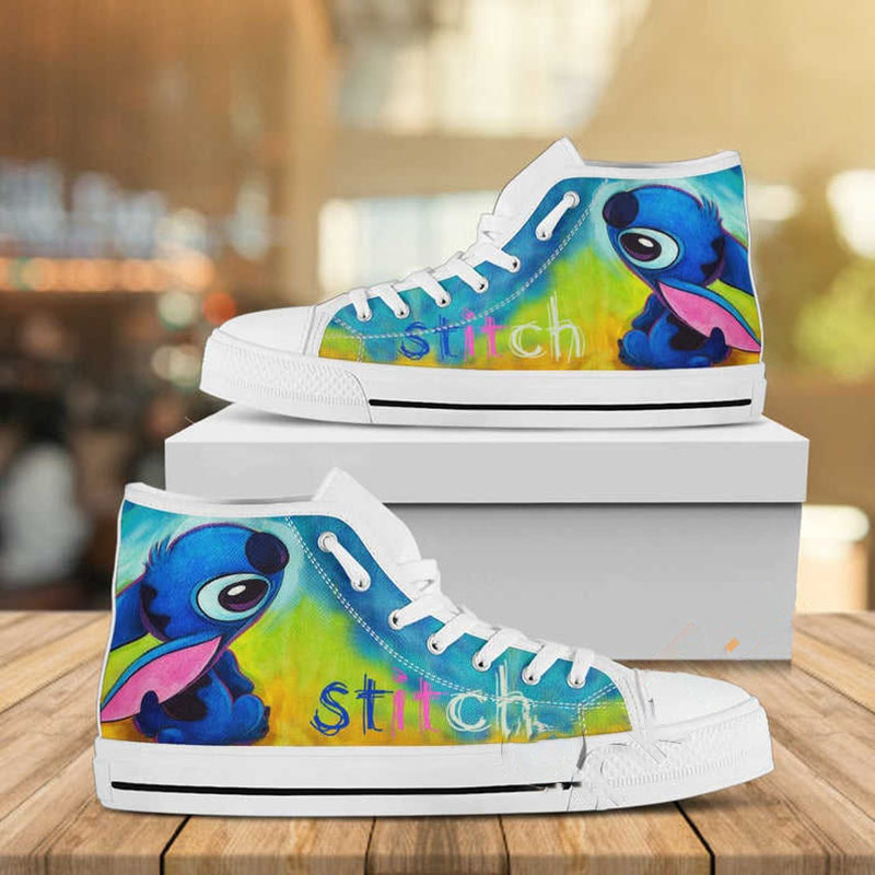Stitch Disney Custom Pattern Movie High Top Shoes