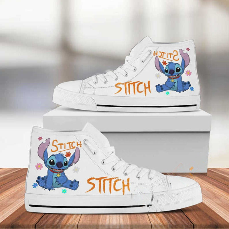 Stitch Disney Custom Pattern Movie High Top Shoes