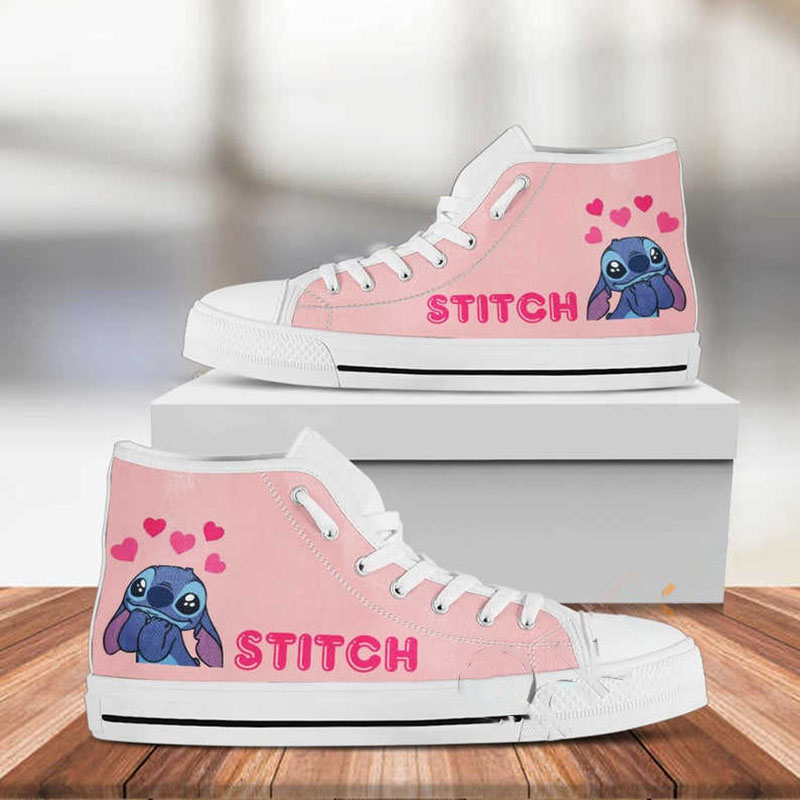Stitch Disney Custom Pattern Movie High Top Shoes
