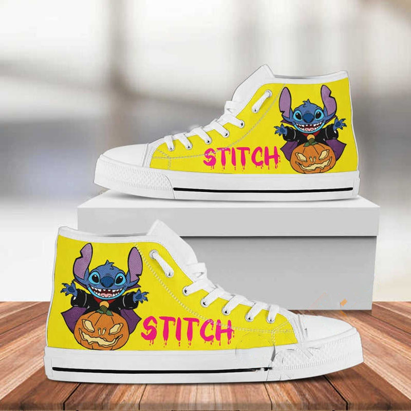 Stitch Disney Custom Pattern Movie High Top Shoes