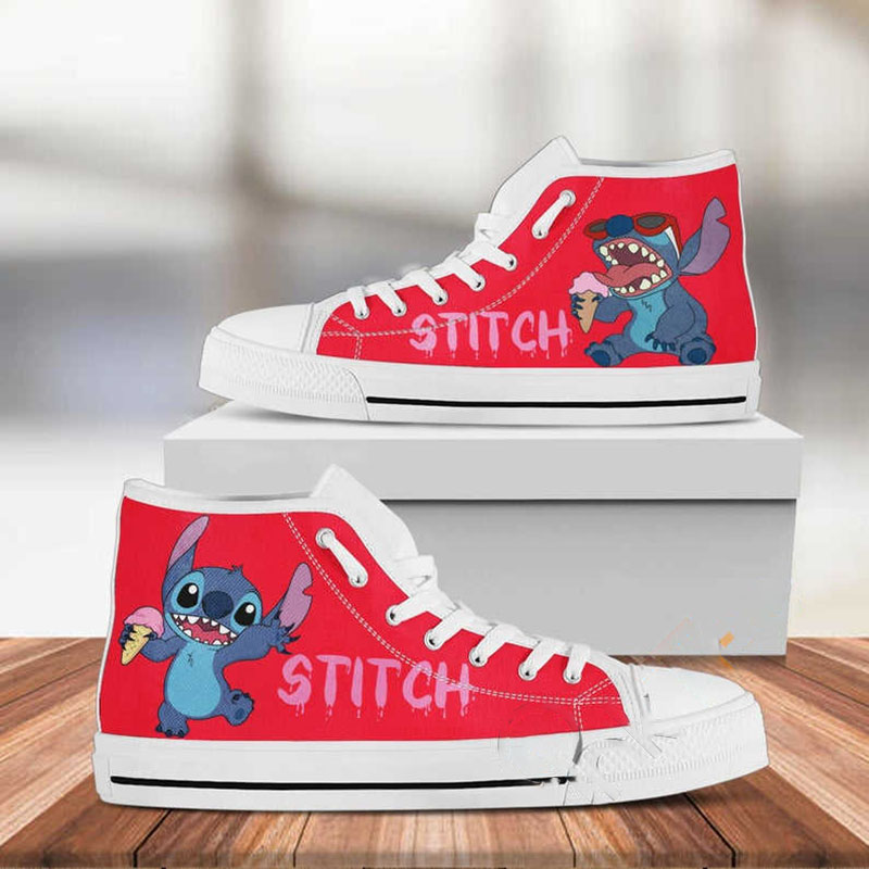 Stitch Disney Custom Pattern Movie High Top Shoes
