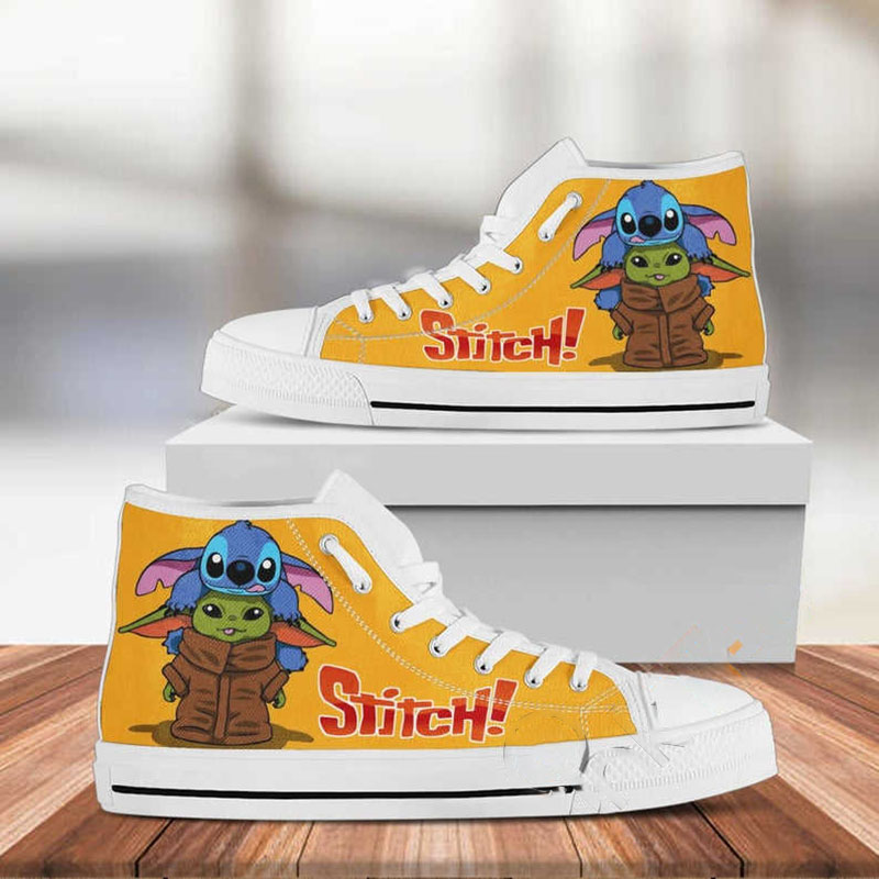 Stitch Disney Custom Pattern Movie High Top Shoes