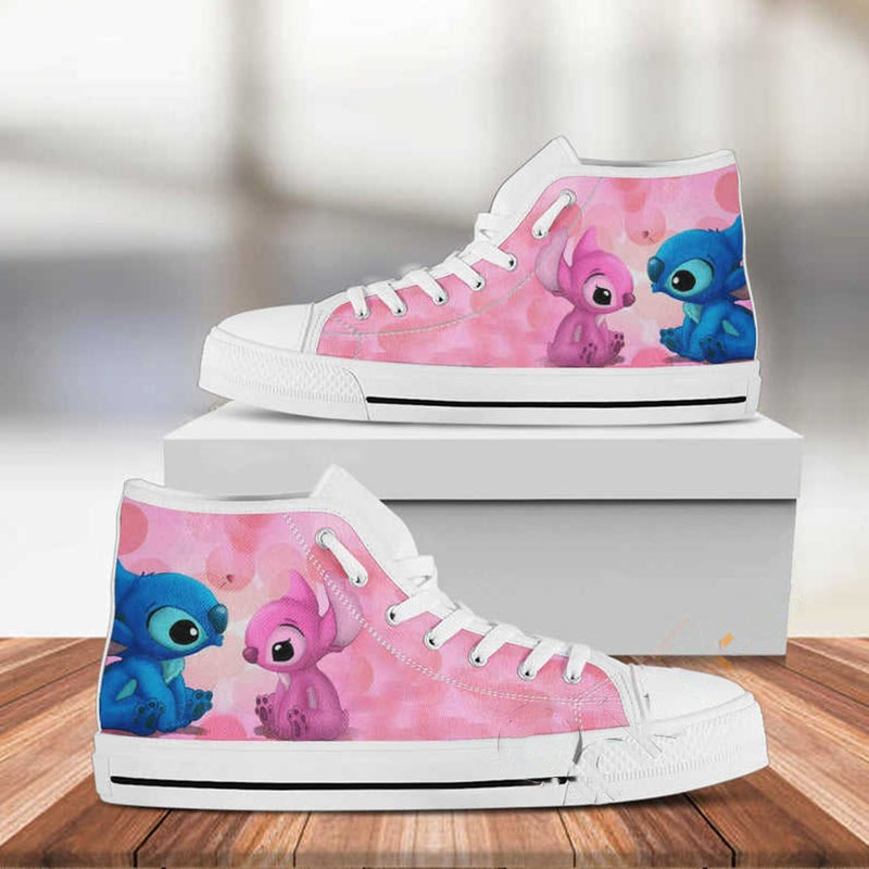 Stitch Disney Custom Pattern Movie High Top Shoes