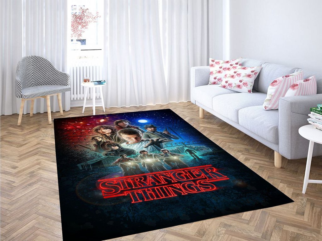 Stranger Things Wallpaper Living Room Modern Carpet Rug