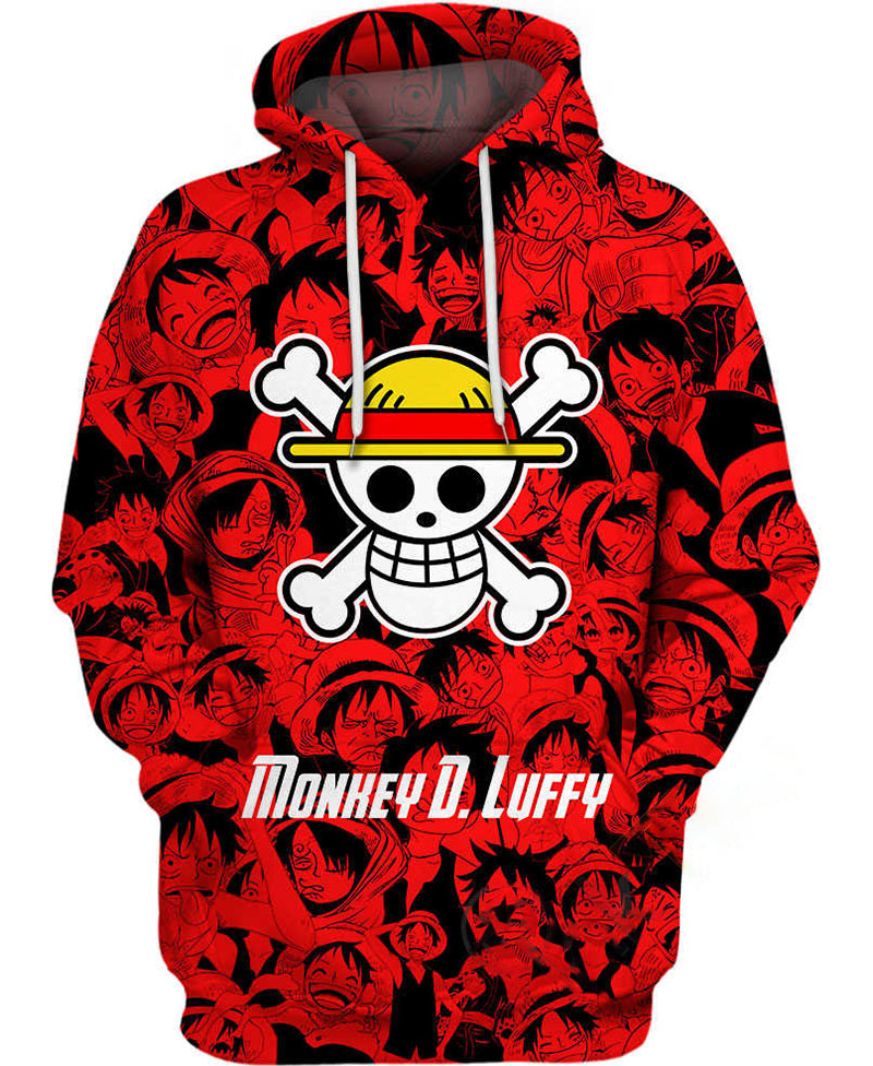 Straw Hat Flag Hoodie 3D
