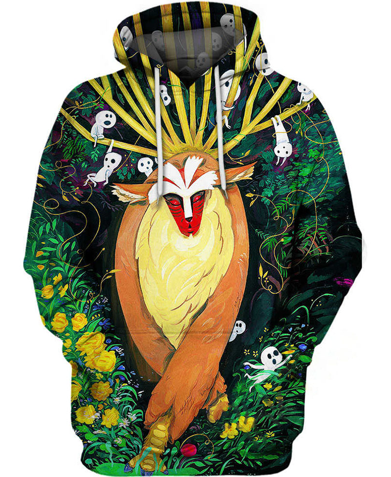 Studio Ghibli Deer God Hoodie 3D